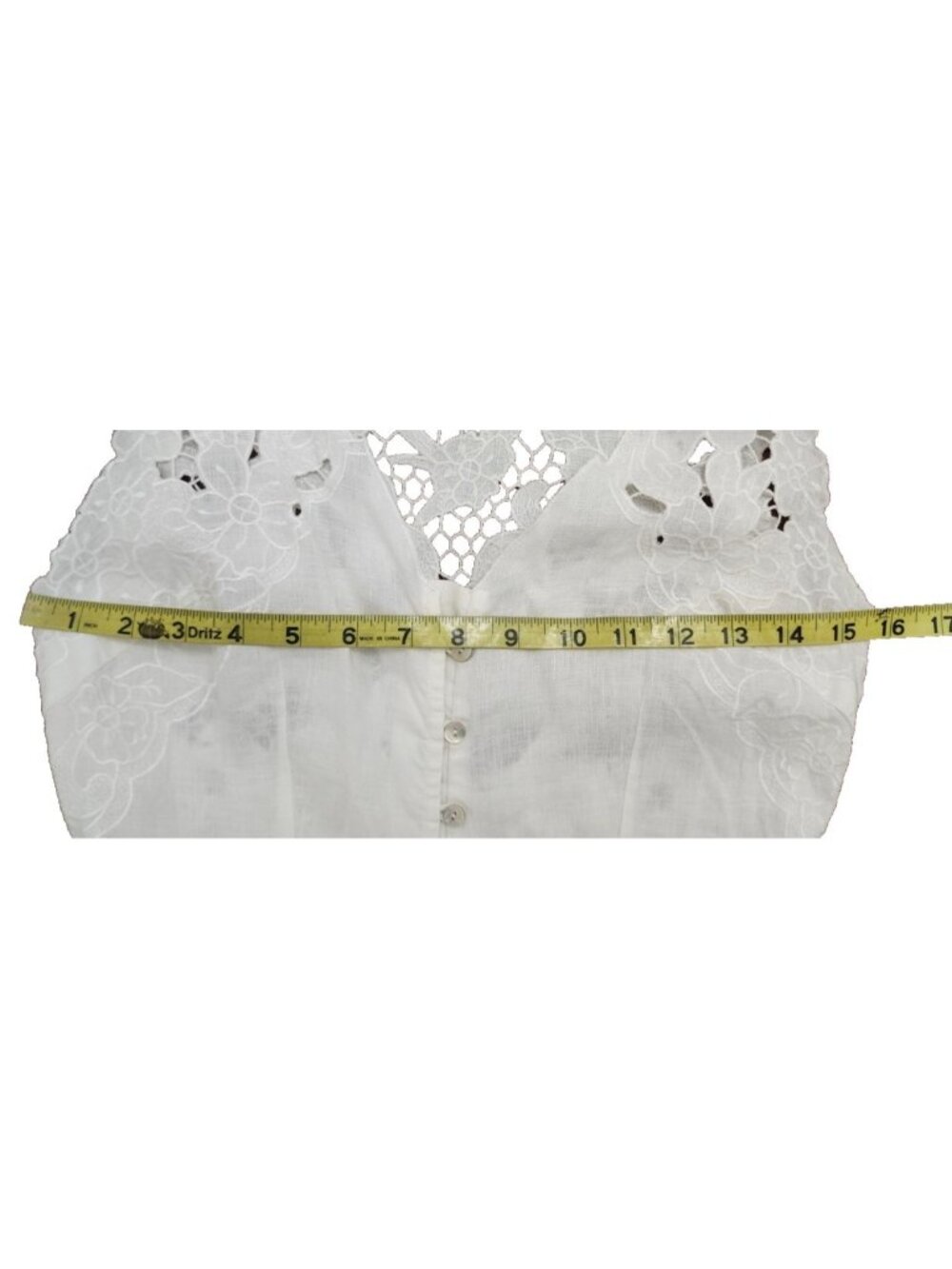 Zimmermann White Linen Lace Romper Playsuit Size 0 /US 4 Floral Embroidered Boho - Picture 12 of 14